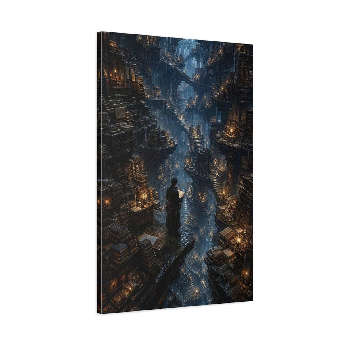 Main Mockup. The Endless Library shown as canvas print