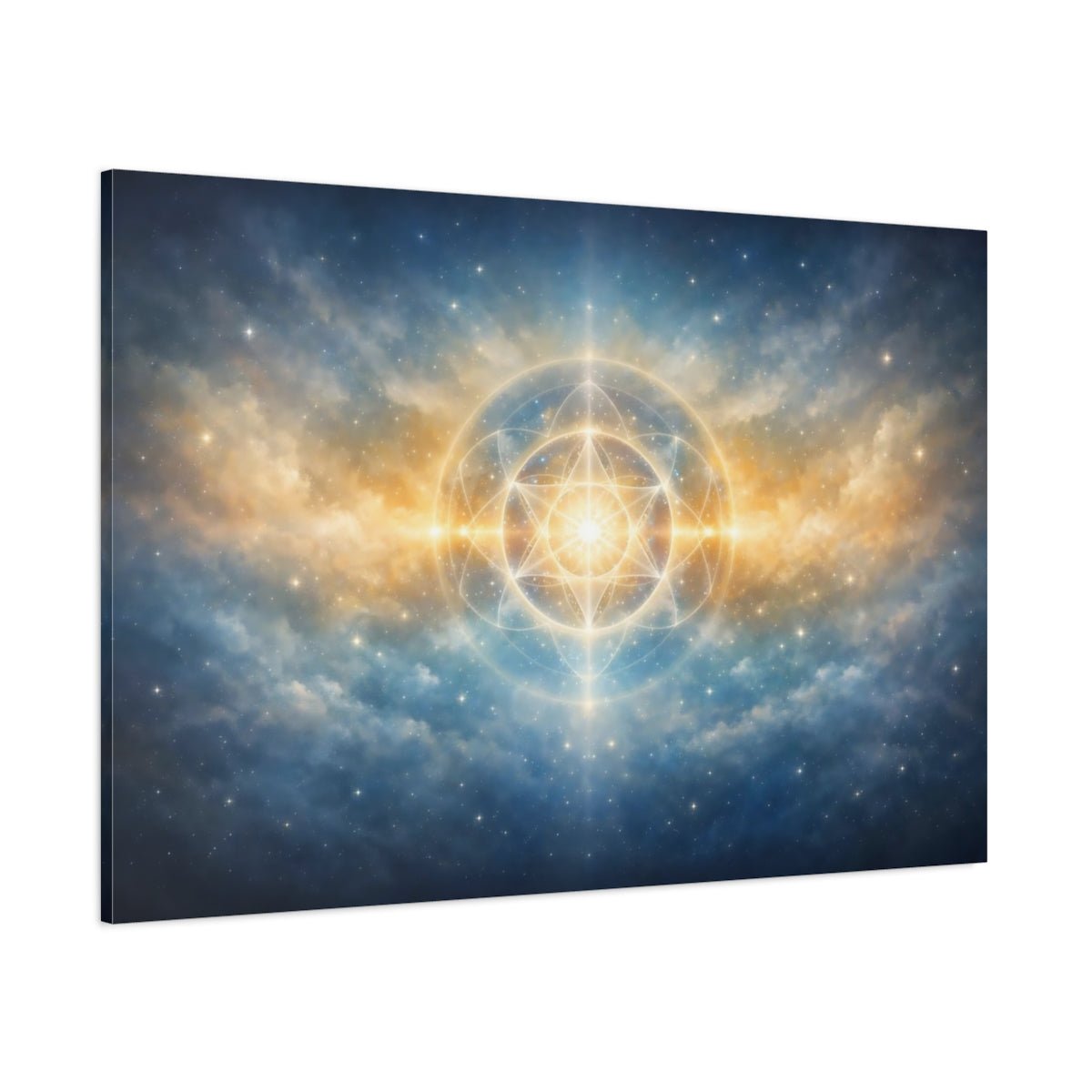 Tonal Gradient Cosmic Pattern Symbol Abstract - Canvas Wall Art Print - YesArtYes