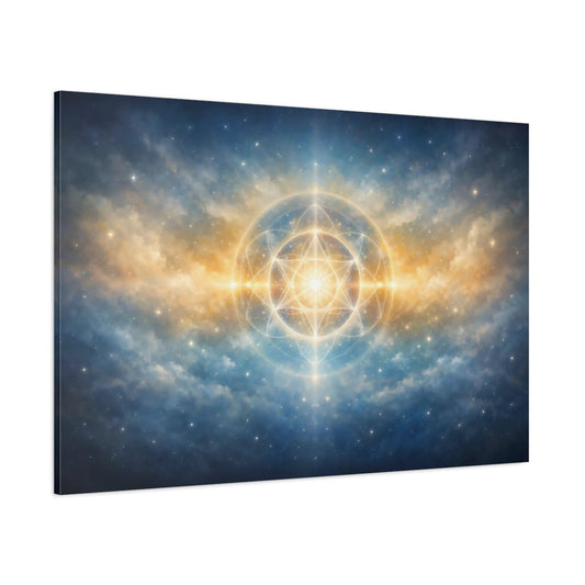 Tonal Gradient Cosmic Pattern Symbol Abstract - Canvas Wall Art Print - YesArtYes