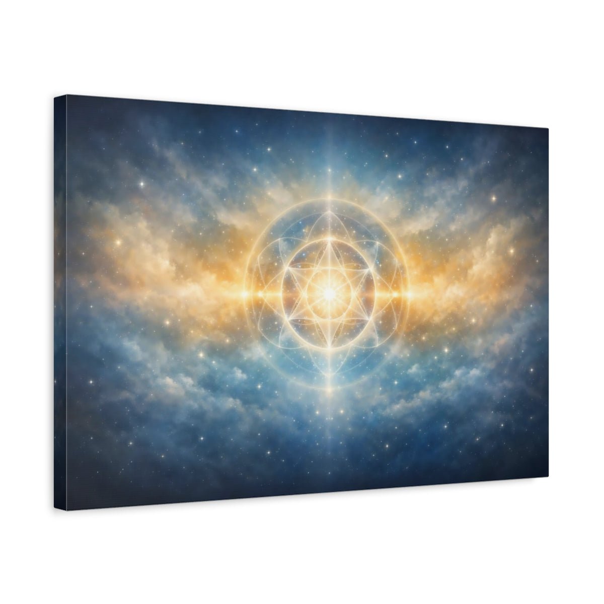 Tonal Gradient Cosmic Pattern Symbol Abstract - Canvas Wall Art Print - YesArtYes