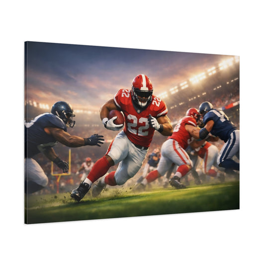 Tonal Gradient Football shown as stretched canvas wall art
