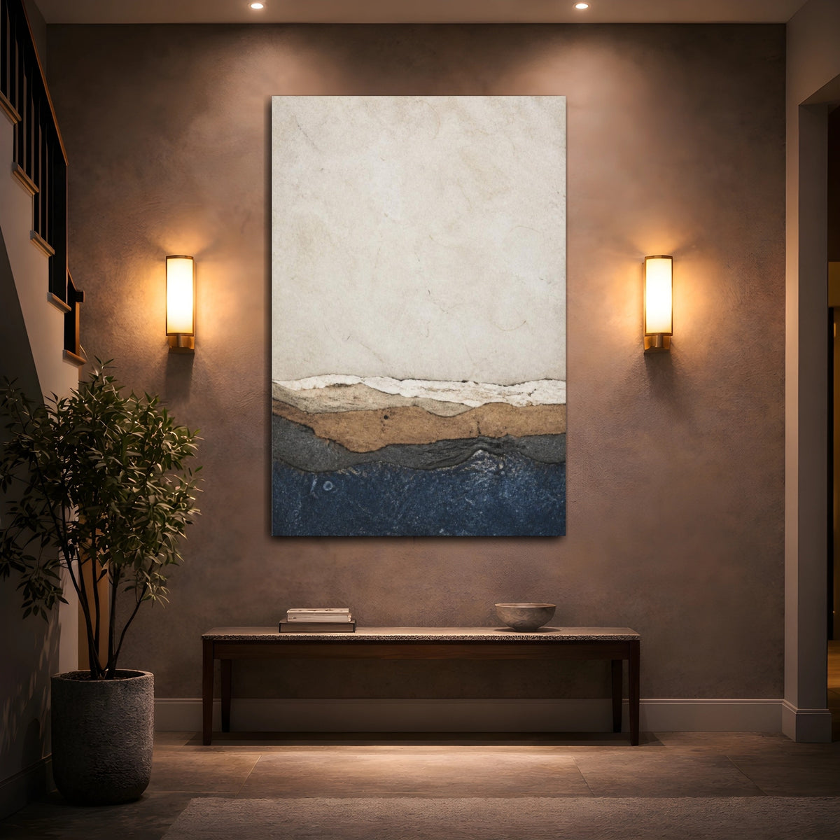 Mockup 2. Torn Paper Horizon shown as canvas print