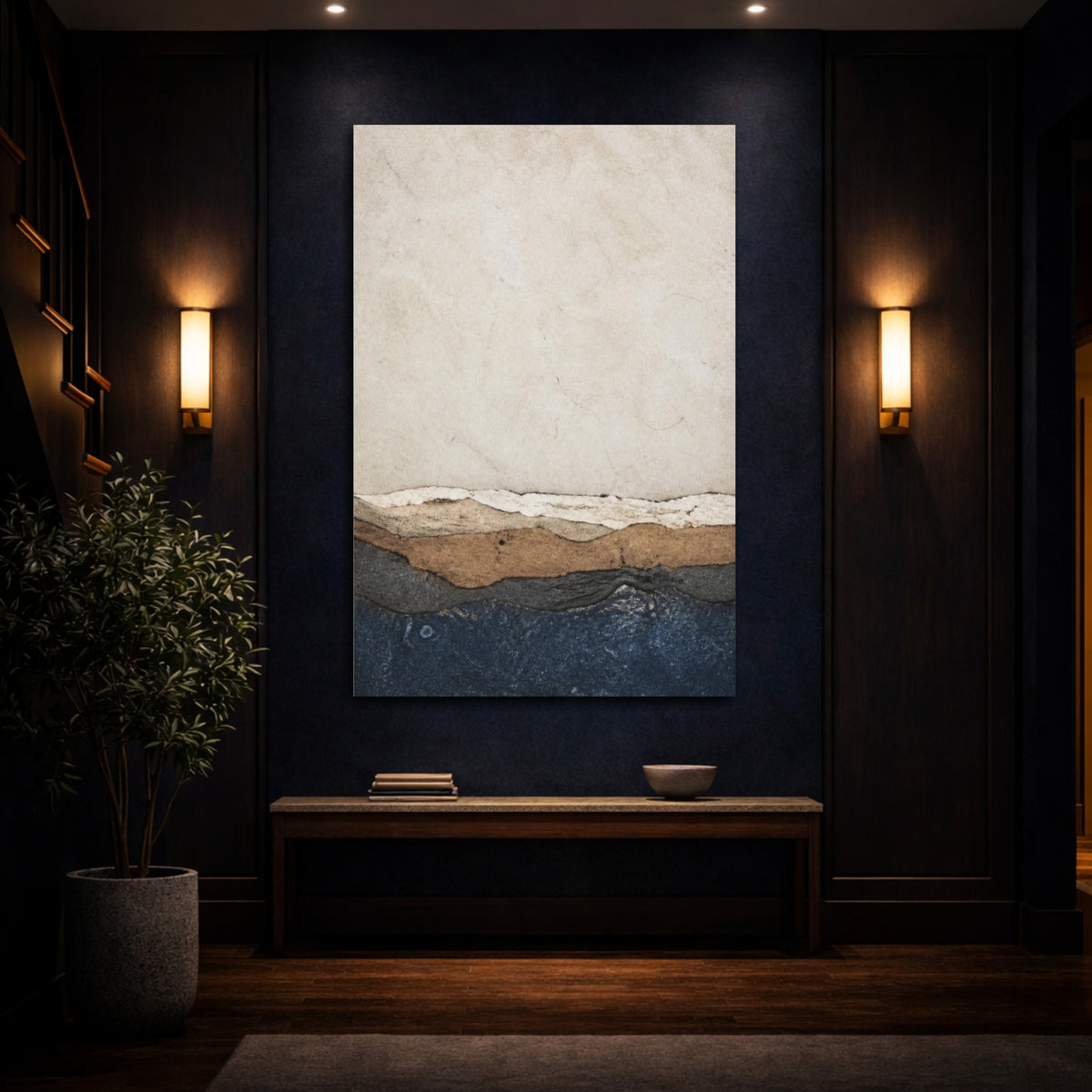 Mockup 4. Torn Paper Horizon shown as canvas print