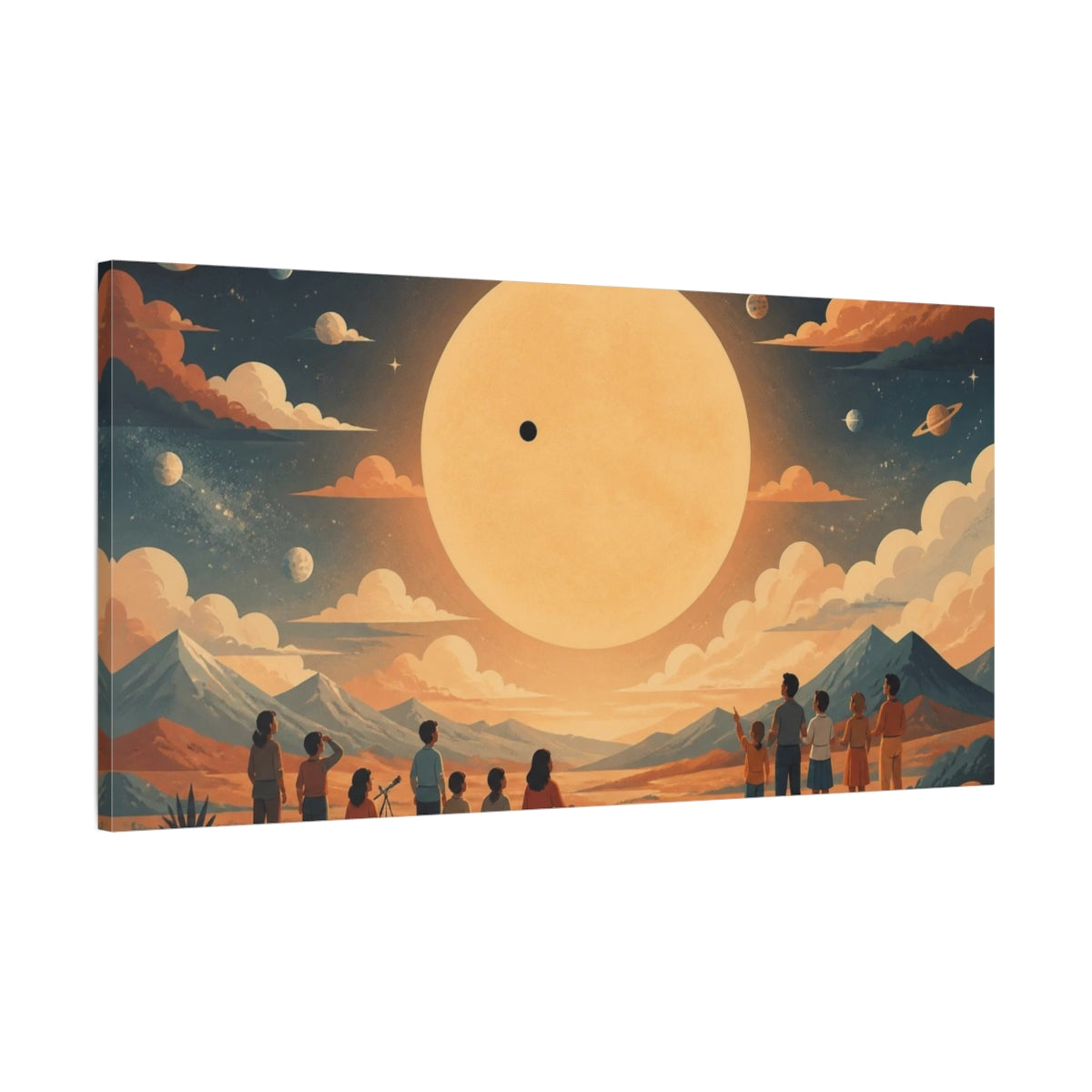 Main Mockup. Transit Of Venus Over Sun shown as canvas print