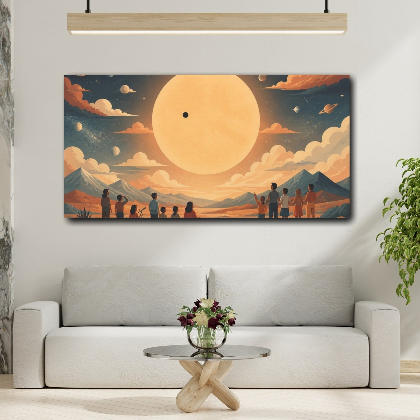 Mockup 2. Transit Of Venus Over Sun shown as canvas print