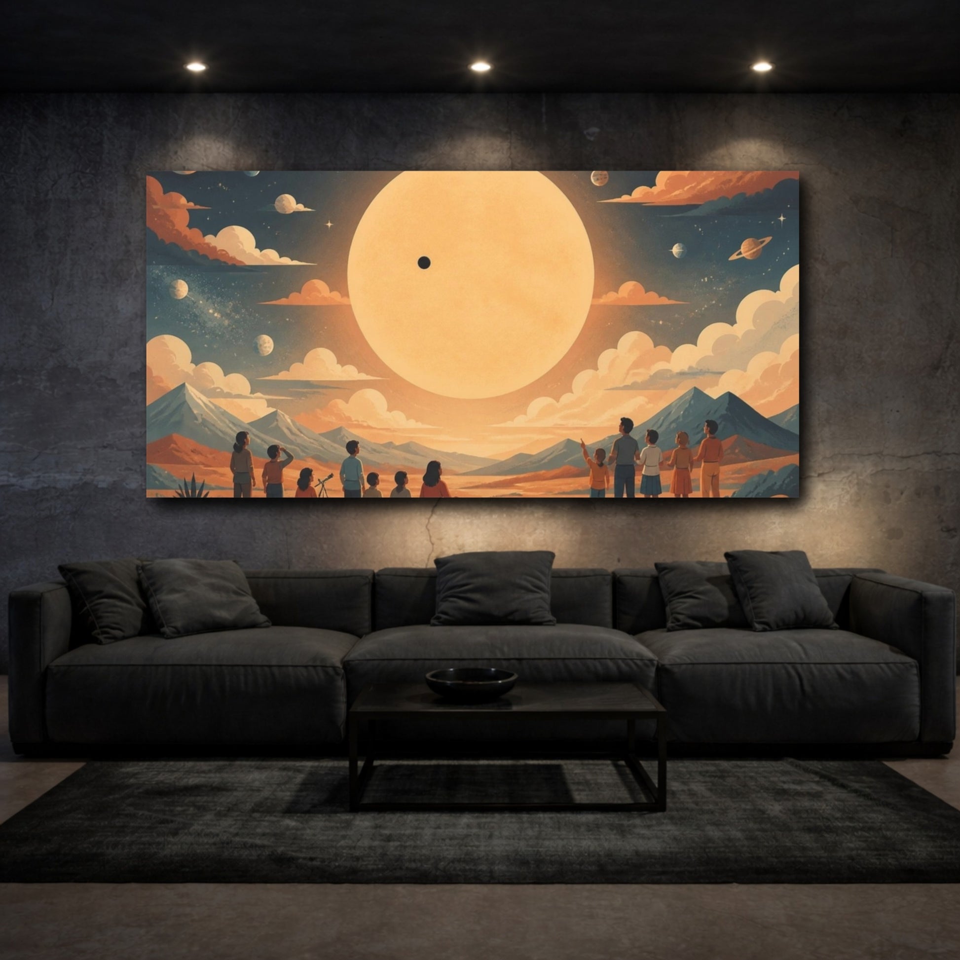 Mockup 3. Transit Of Venus Over Sun shown as canvas print