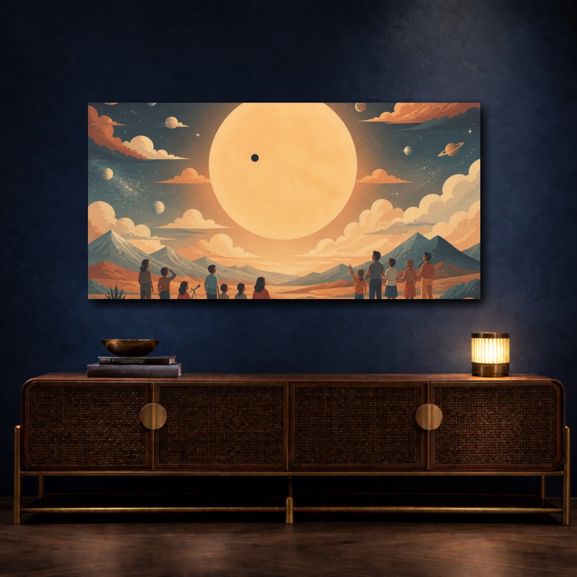 Mockup 4. Transit Of Venus Over Sun shown as canvas print