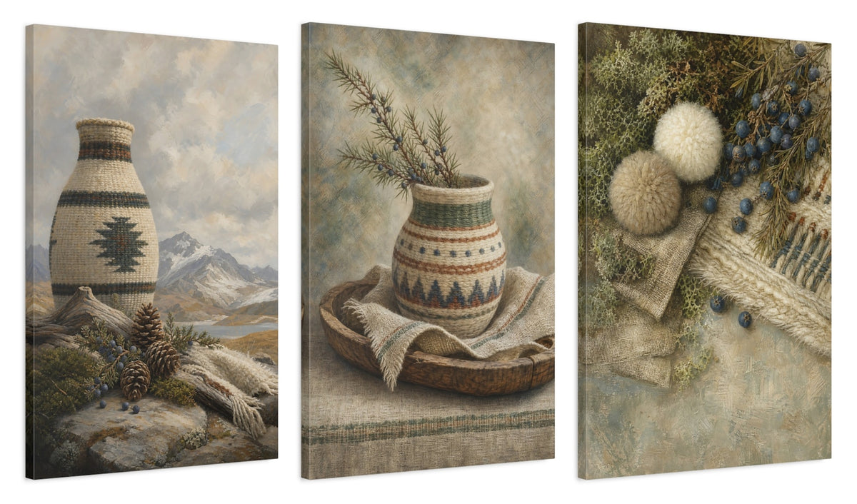 Canvas set of three, side view - 20x30 Inch