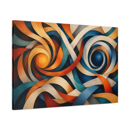 Main Mockup. Twin Ribbon Vortex shown as canvas print
