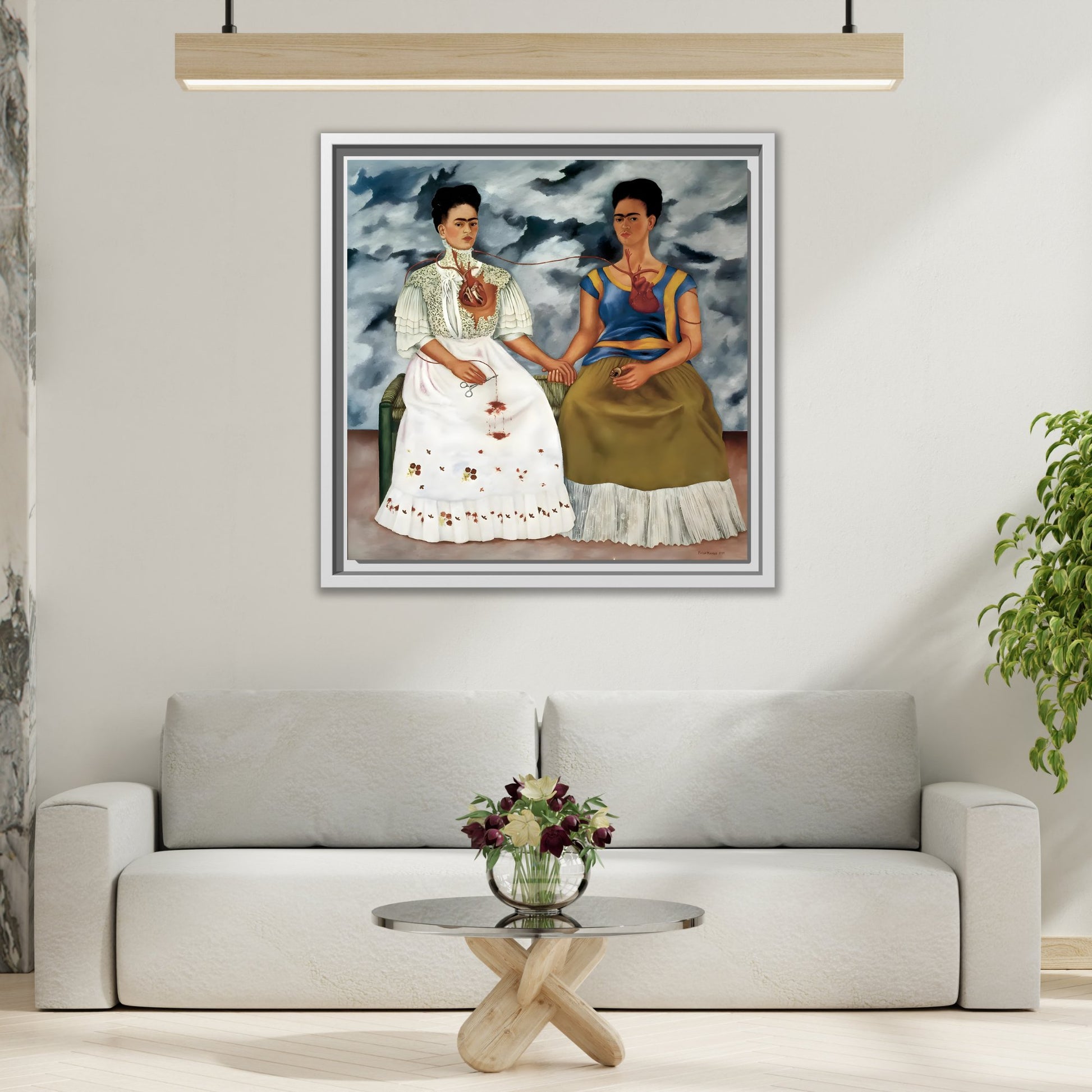 Two Fridas Canvas Prints - Famous Mexican Kahlo Wall Art - YesArtYes