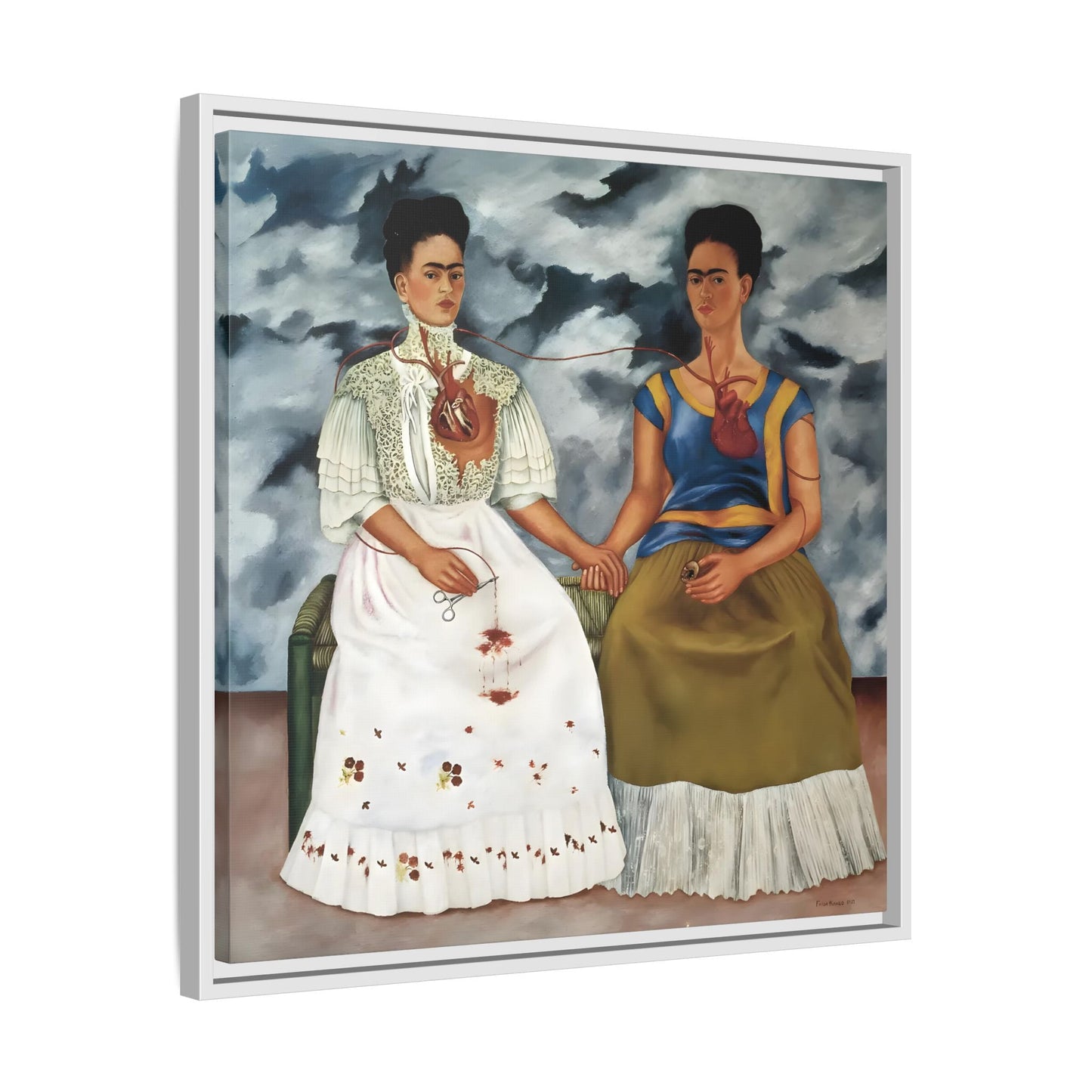 Two Fridas Canvas Prints - Famous Mexican Kahlo Wall Art - YesArtYes