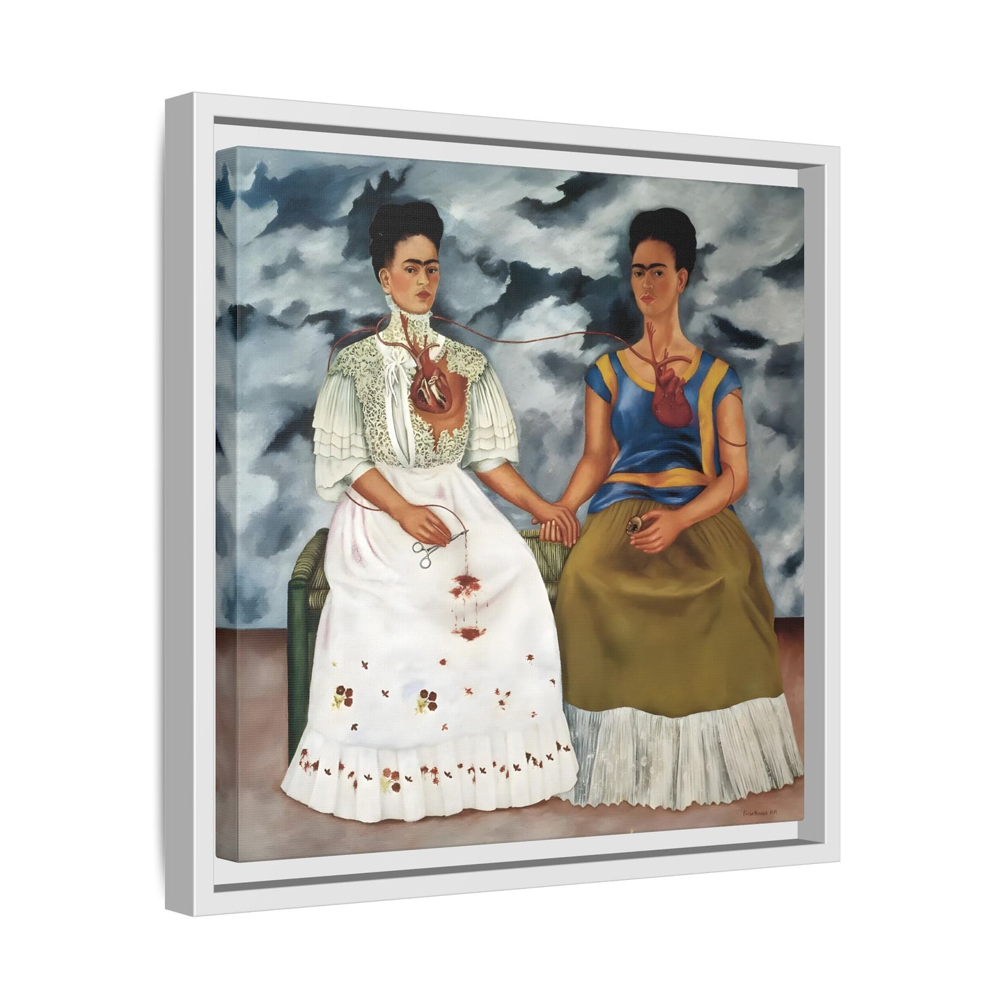 Two Fridas Canvas Prints - Famous Mexican Kahlo Wall Art - YesArtYes