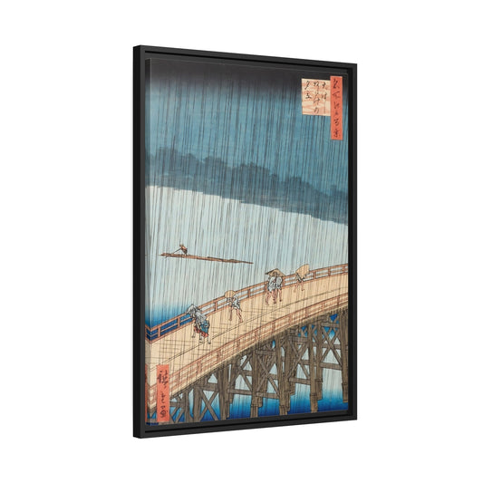 Utagawa Hiroshige Sudden Shower - Framed Canvas Print Artwork