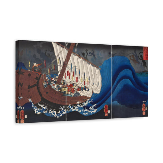 Utagawa Kuniyoshi Taira Ghosts Canvas Prints - Traditional Japanese Wall Art - YesArtYes