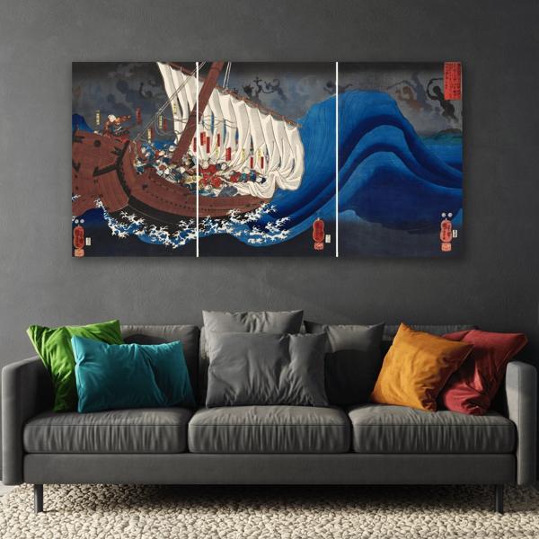Utagawa Kuniyoshi Taira Ghosts Canvas Prints - Traditional Japanese Wall Art - YesArtYes