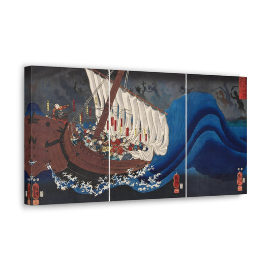 Utagawa Kuniyoshi Taira Ghosts Canvas Prints - Traditional Japanese Wall Art Print