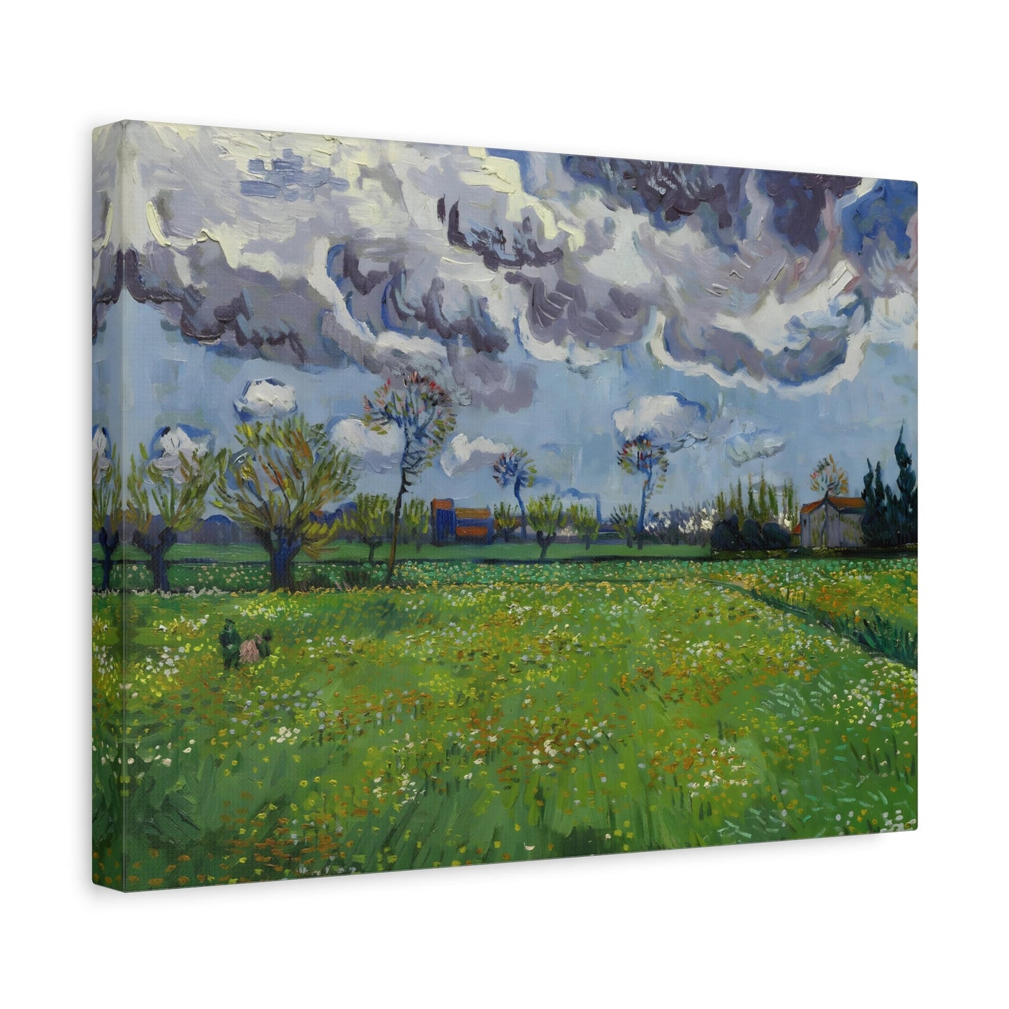 Van Gogh Landscape under a Turbulent Sky - Famous Canvas Wall Art Print