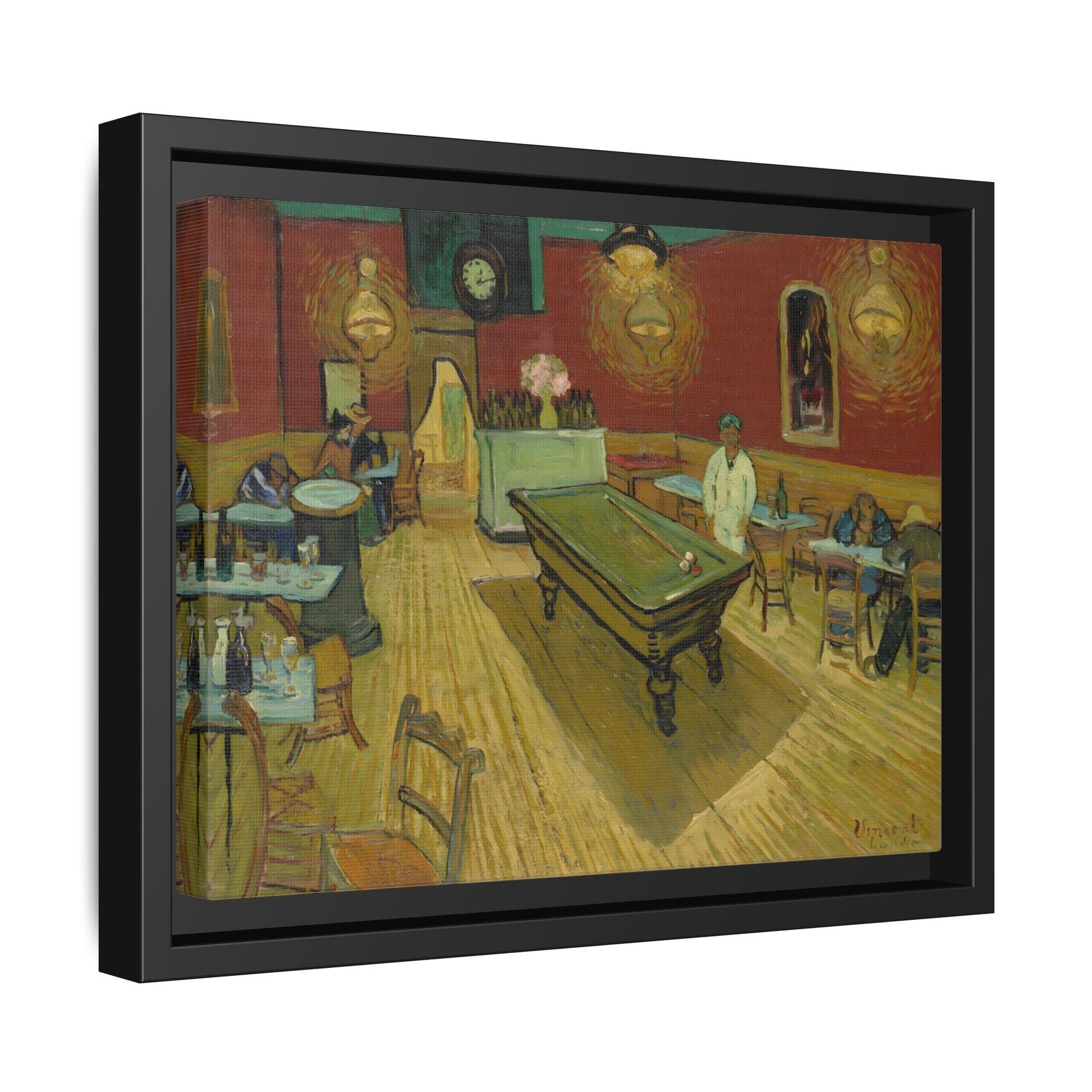 Van Gogh Night Cafe Canvas Print - Famous Wall Art in Exclusive Frame