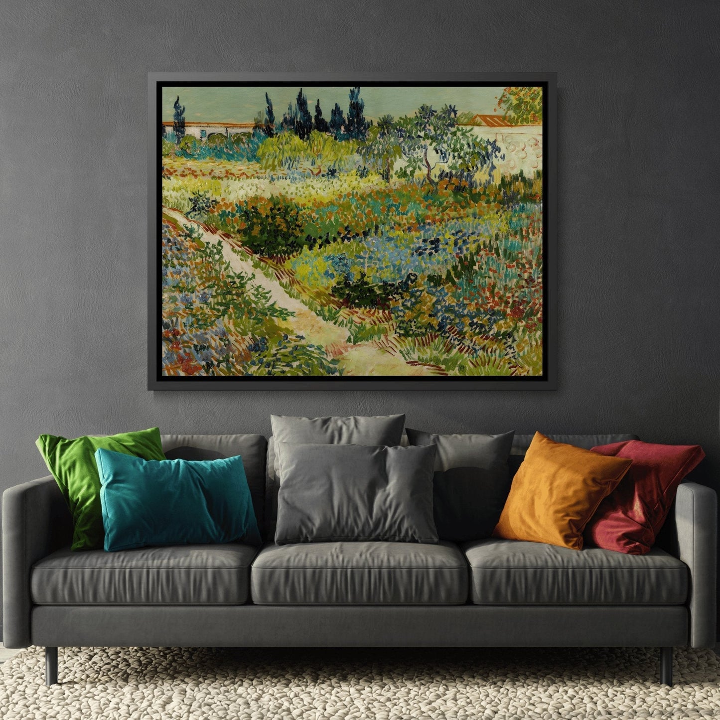 Vincent Van Gogh Garden in Arles - Canvas Wall Art Print