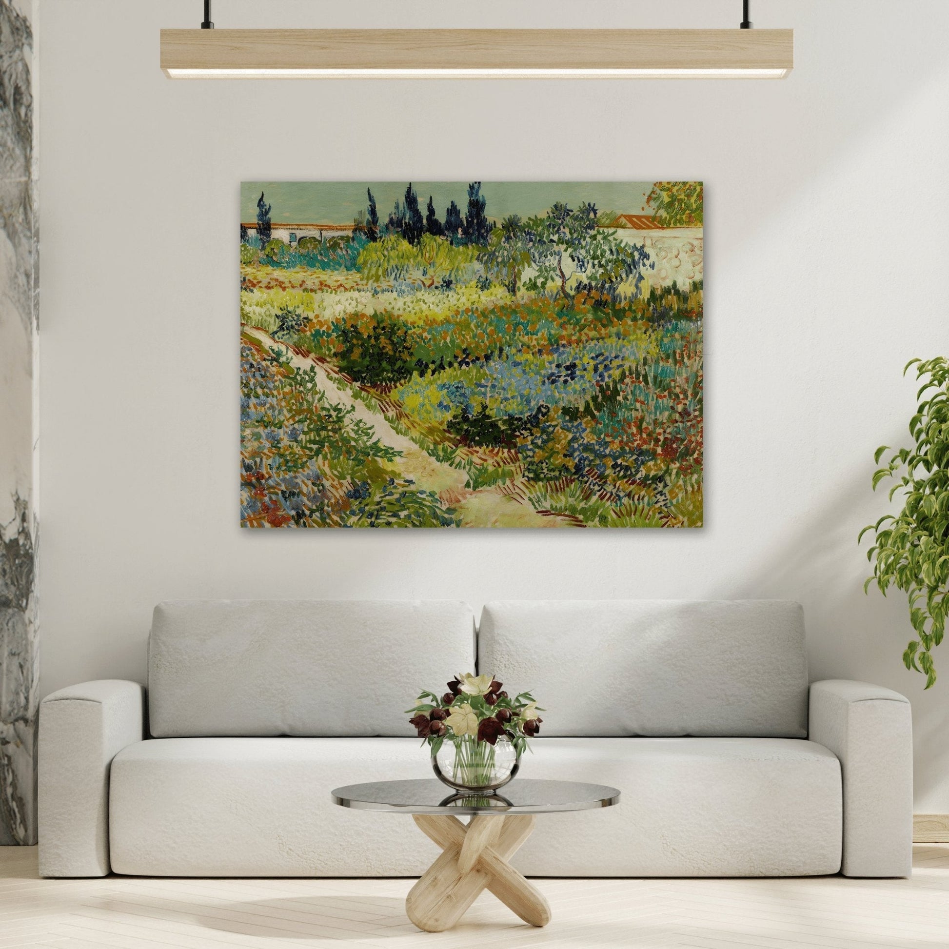 Vincent Van Gogh Garden in Arles - Colorful Landscape Canvas Print