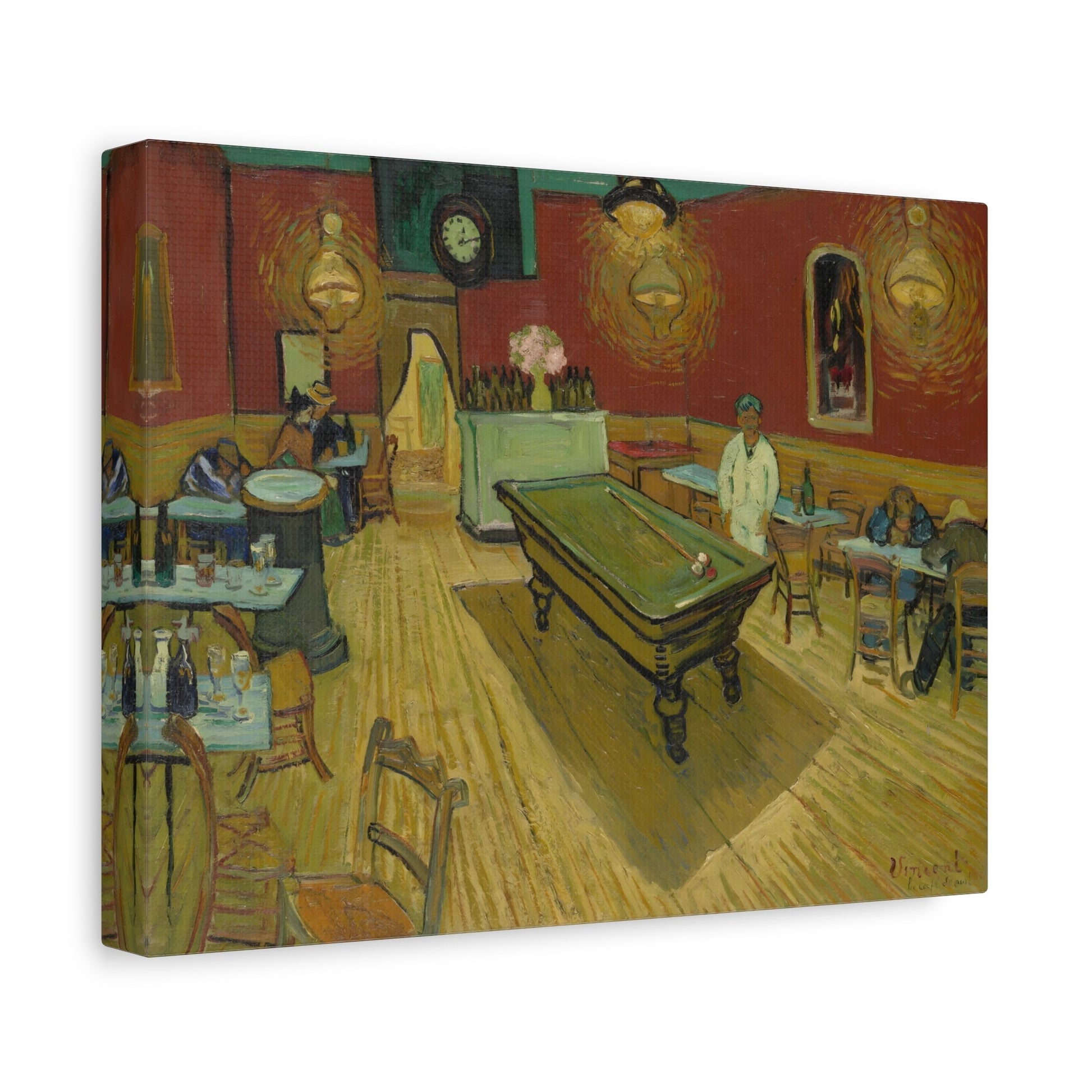 Vincent Van Gogh Night Cafe - Famous Canvas Wall Art Print