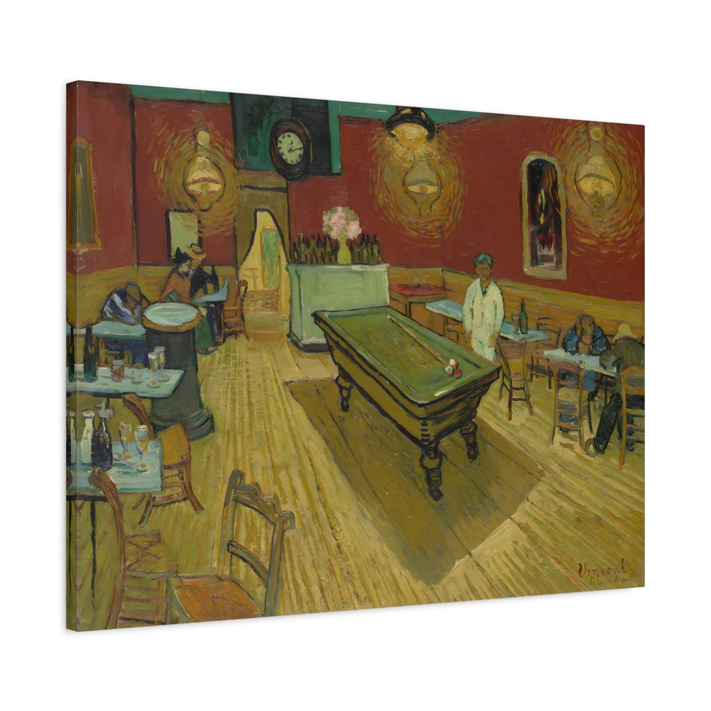 Vincent Van Gogh Night Cafe - Famous Canvas Wall Art Print