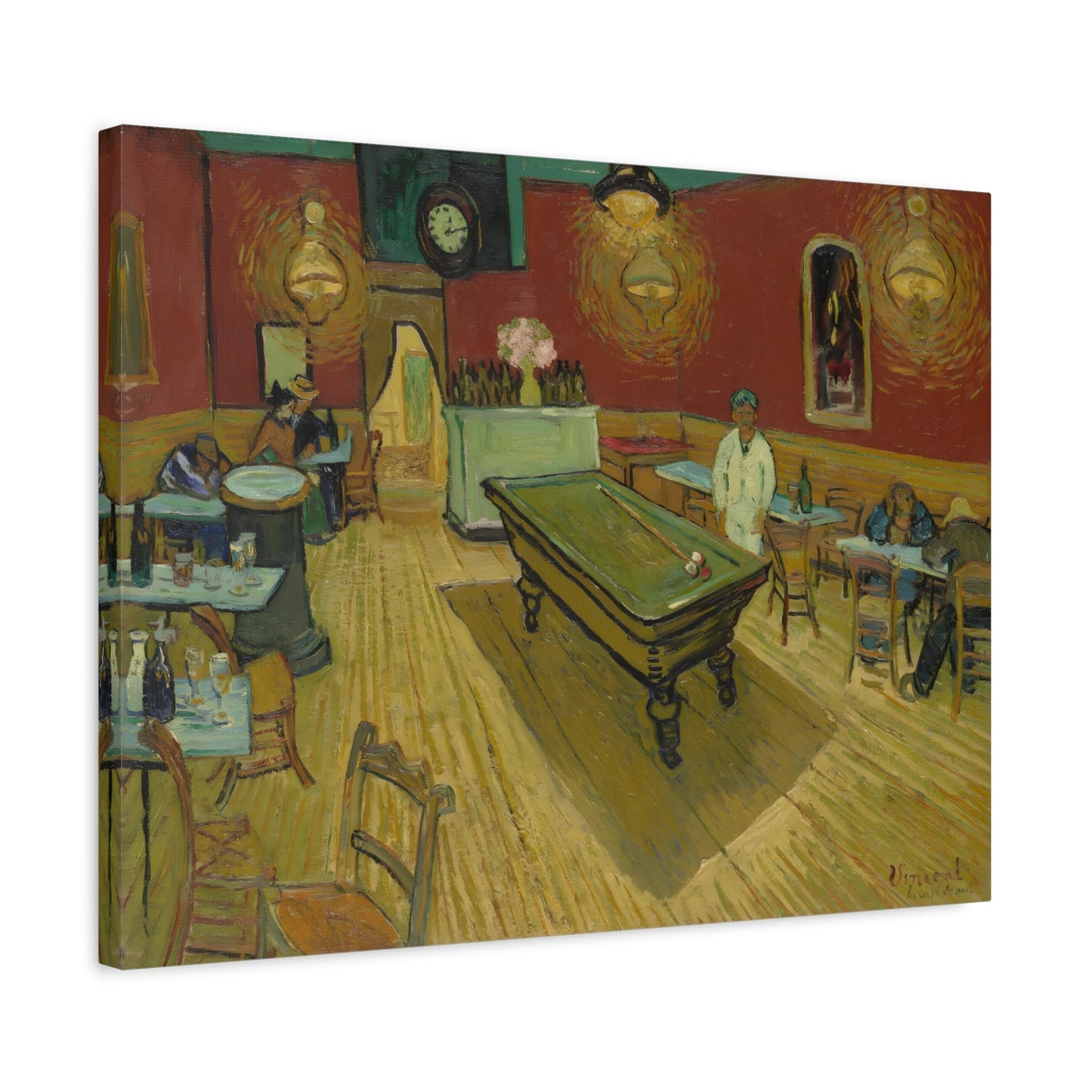 Vincent Van Gogh Night Cafe - Famous Canvas Wall Art Print