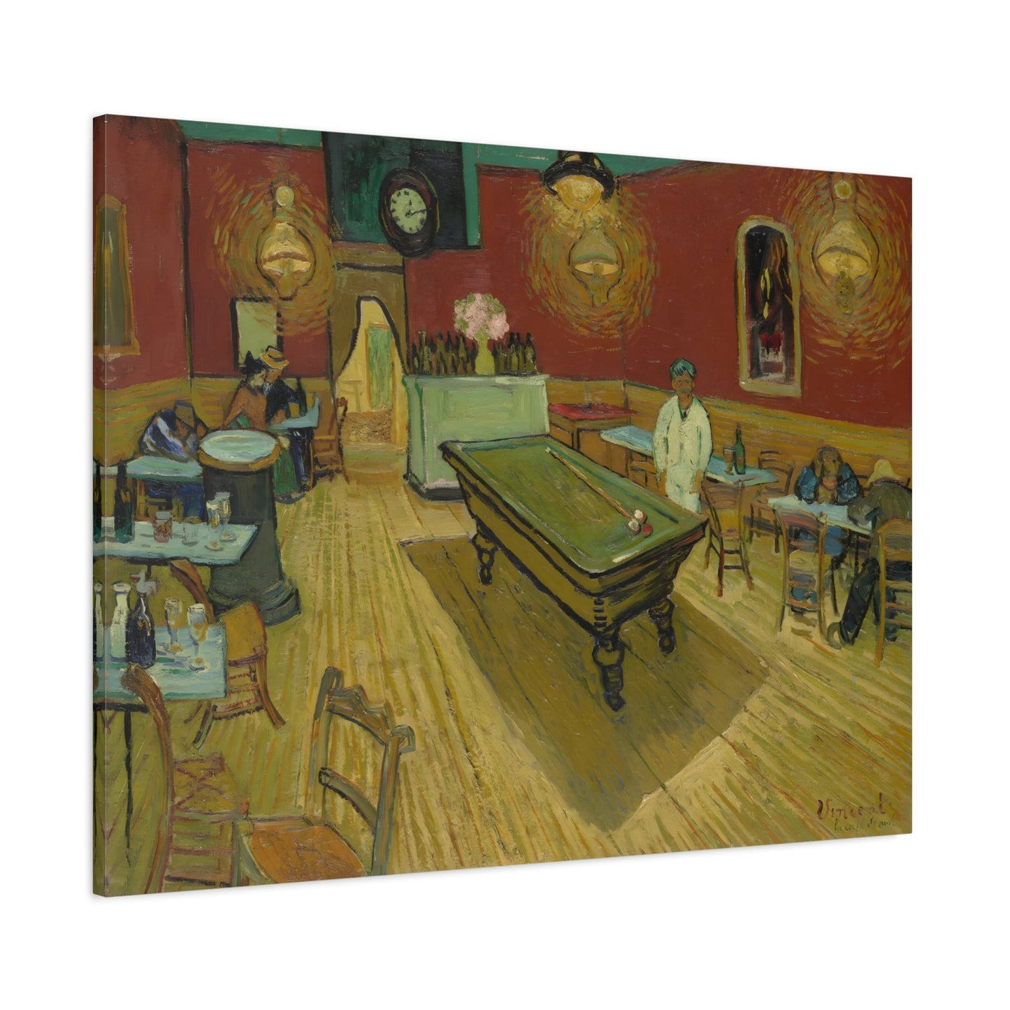 Vincent Van Gogh Night Cafe - Famous Canvas Wall Art Print