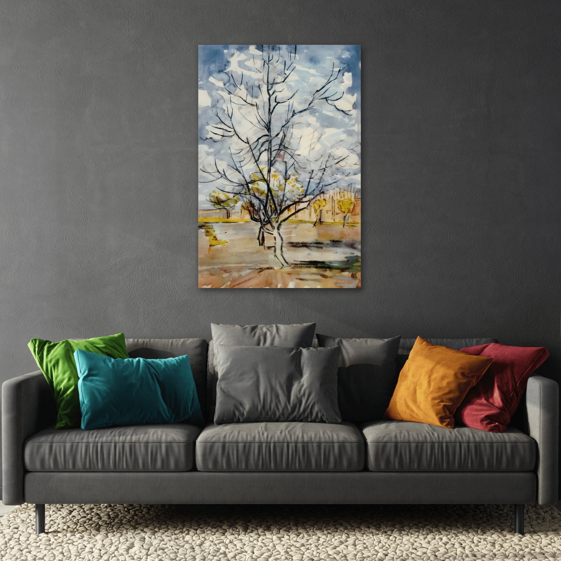 Vincent van Gogh Pink Peach Tree - Boho Canvas Wall Art Print