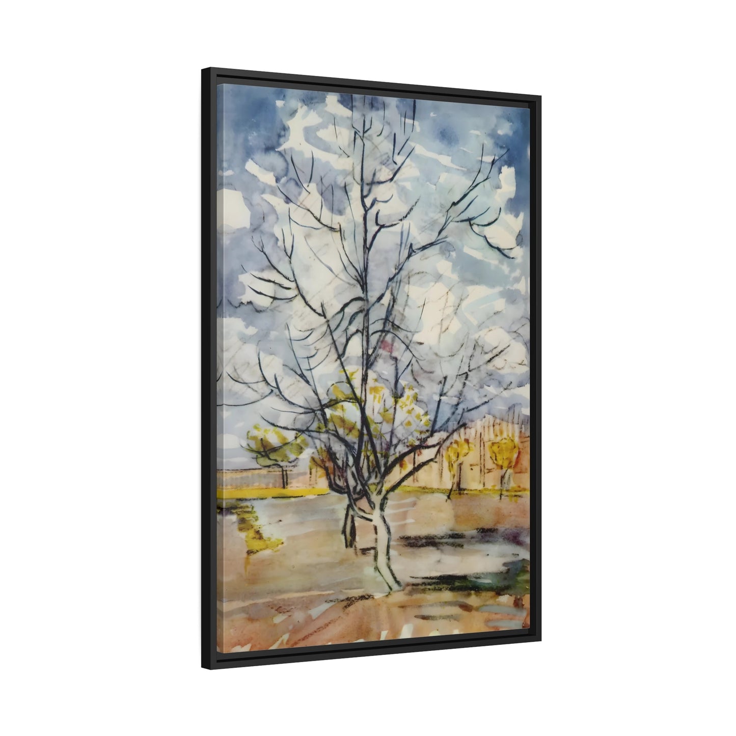 Vincent van Gogh Pink Peach Tree - Framed Canvas Print Artwork