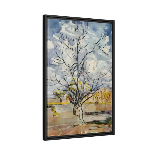 Vincent van Gogh Pink Peach Tree - Framed Canvas Print Artwork