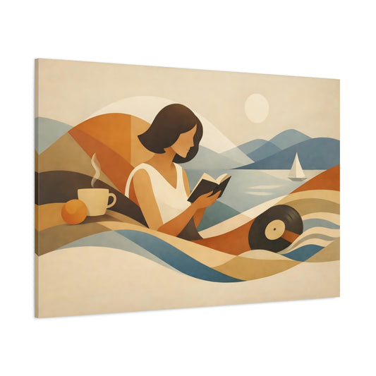 Vintage Abstract Motion shown as stretched canvas wall art