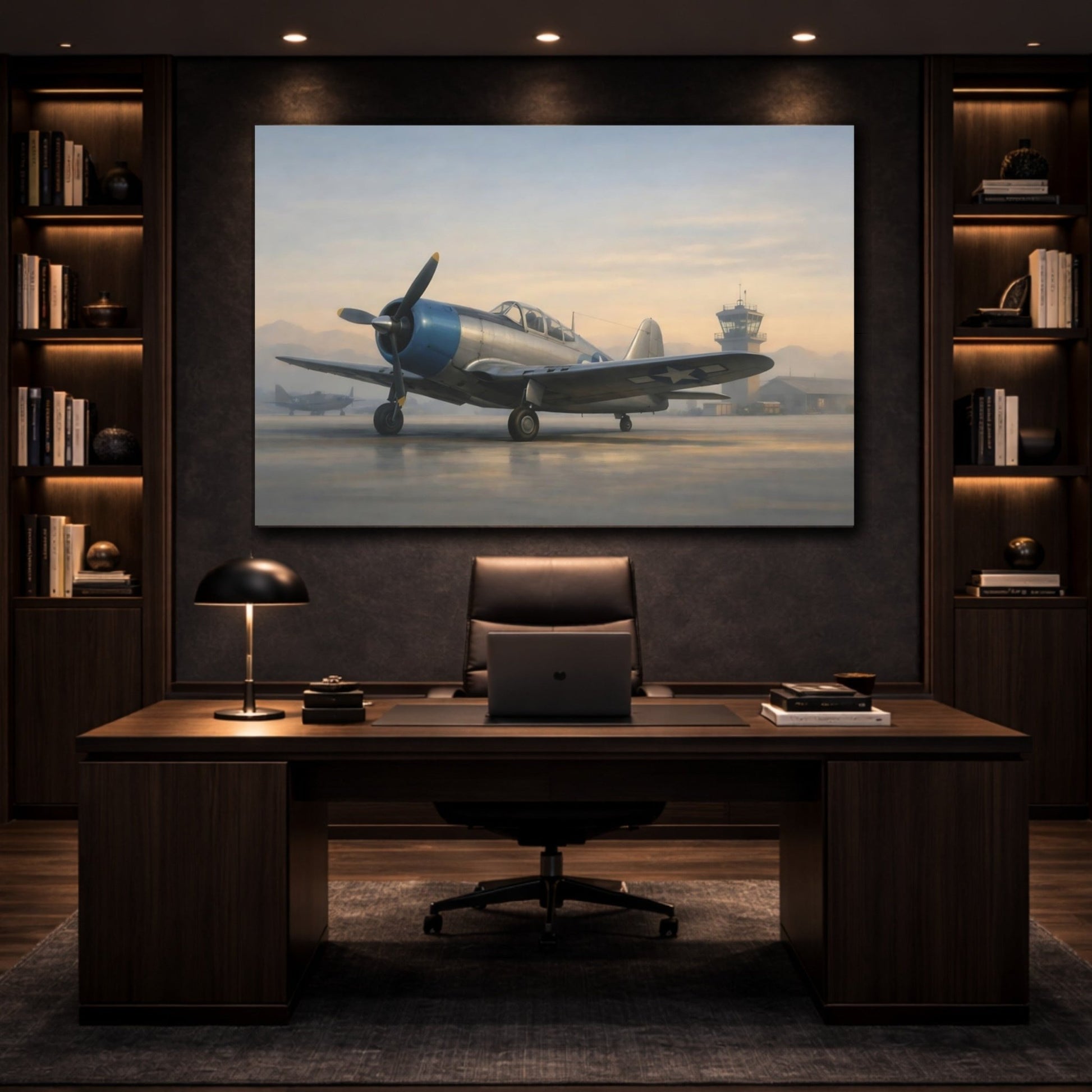 Vintage Airplane Aircraft - Canvas Wall Art Print - YesArtYes