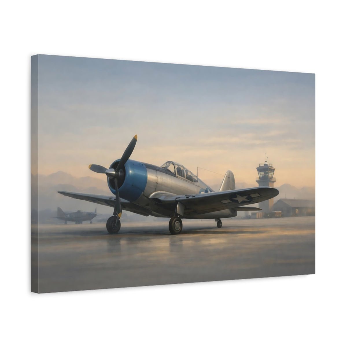 Vintage Airplane Aircraft - Canvas Wall Art Print - YesArtYes