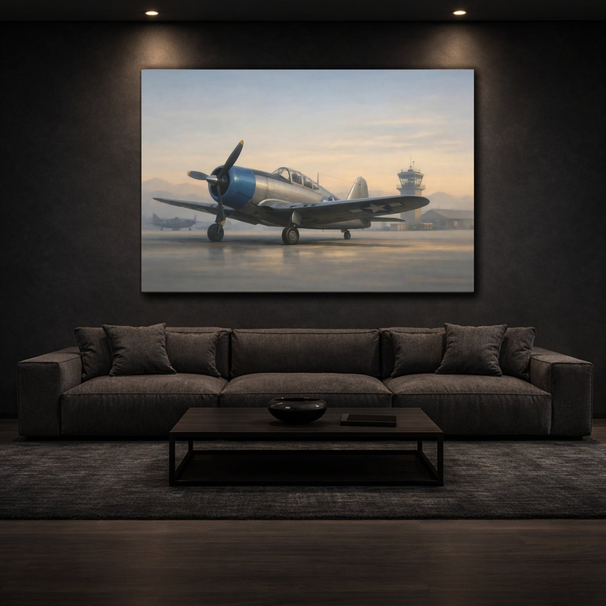 Vintage Airplane Aircraft - Canvas Wall Art Print - YesArtYes