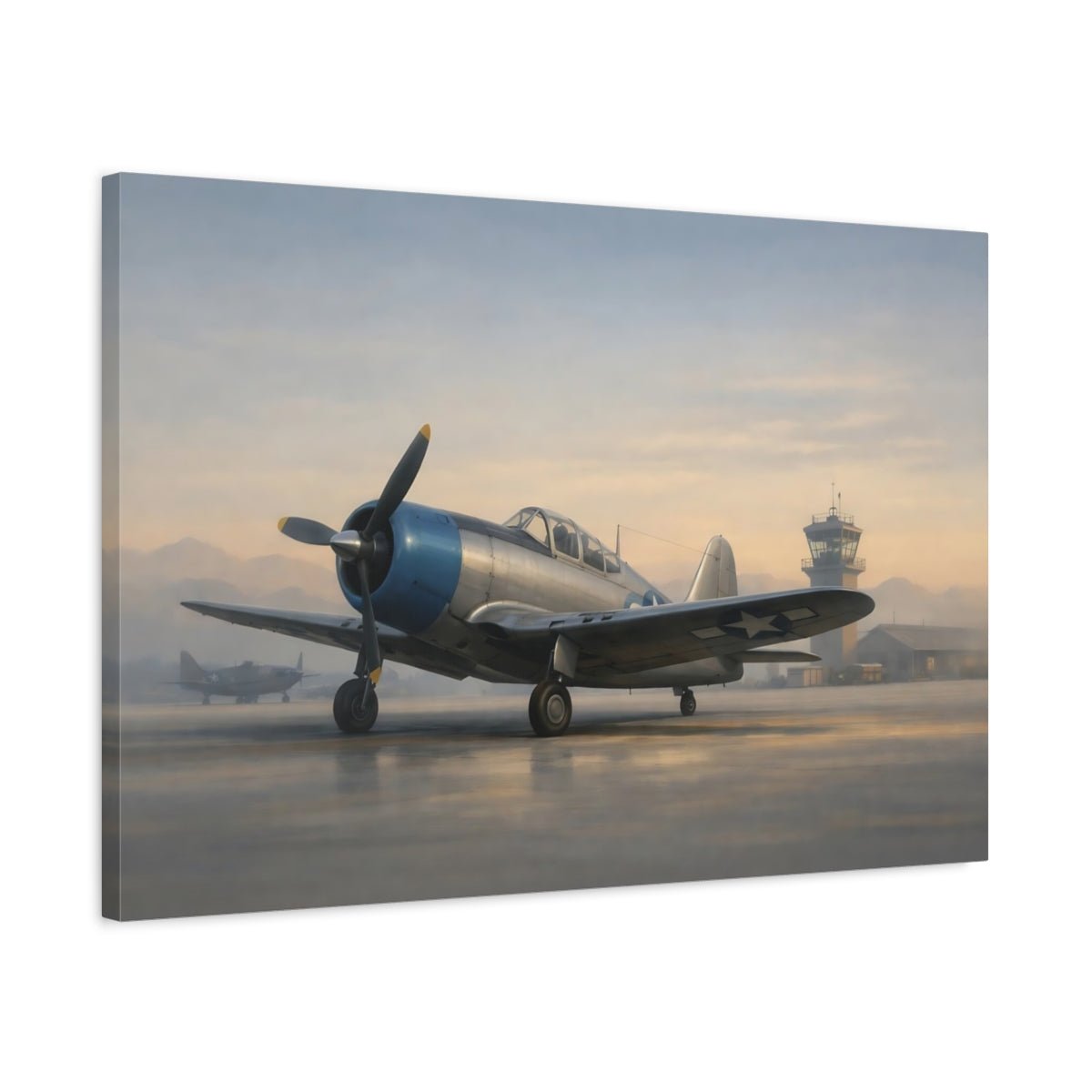 Vintage Airplane Aircraft - Canvas Wall Art Print - YesArtYes