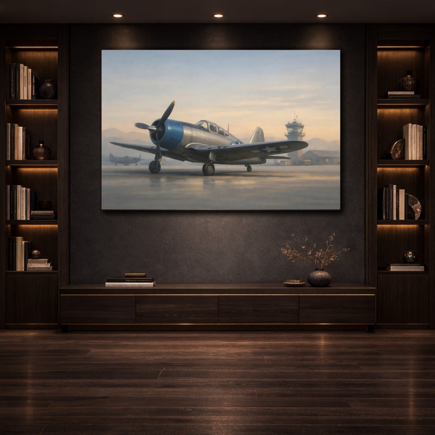 Vintage Airplane Aircraft - Canvas Wall Art Print - YesArtYes