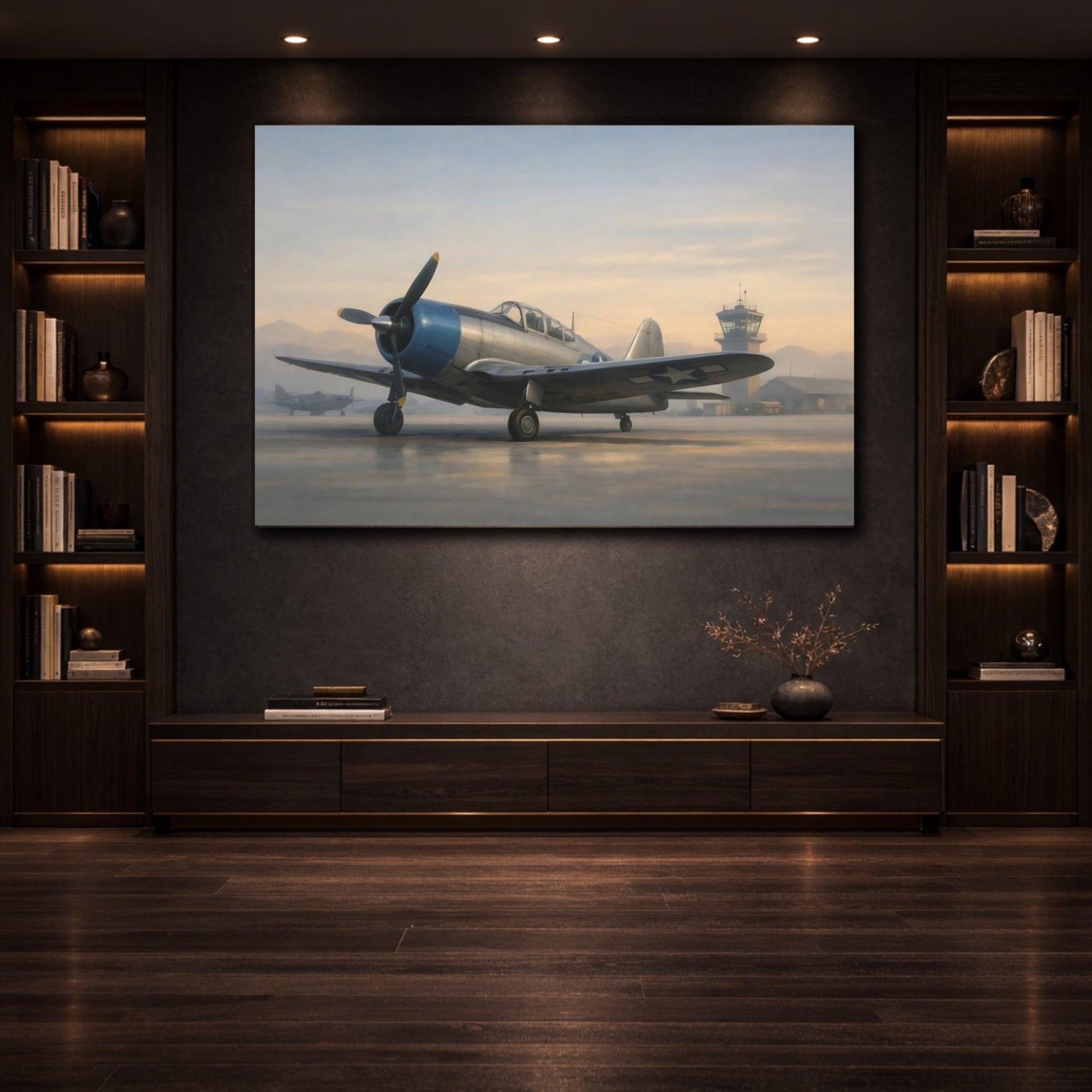 Vintage Airplane Aircraft - Canvas Wall Art Print - YesArtYes