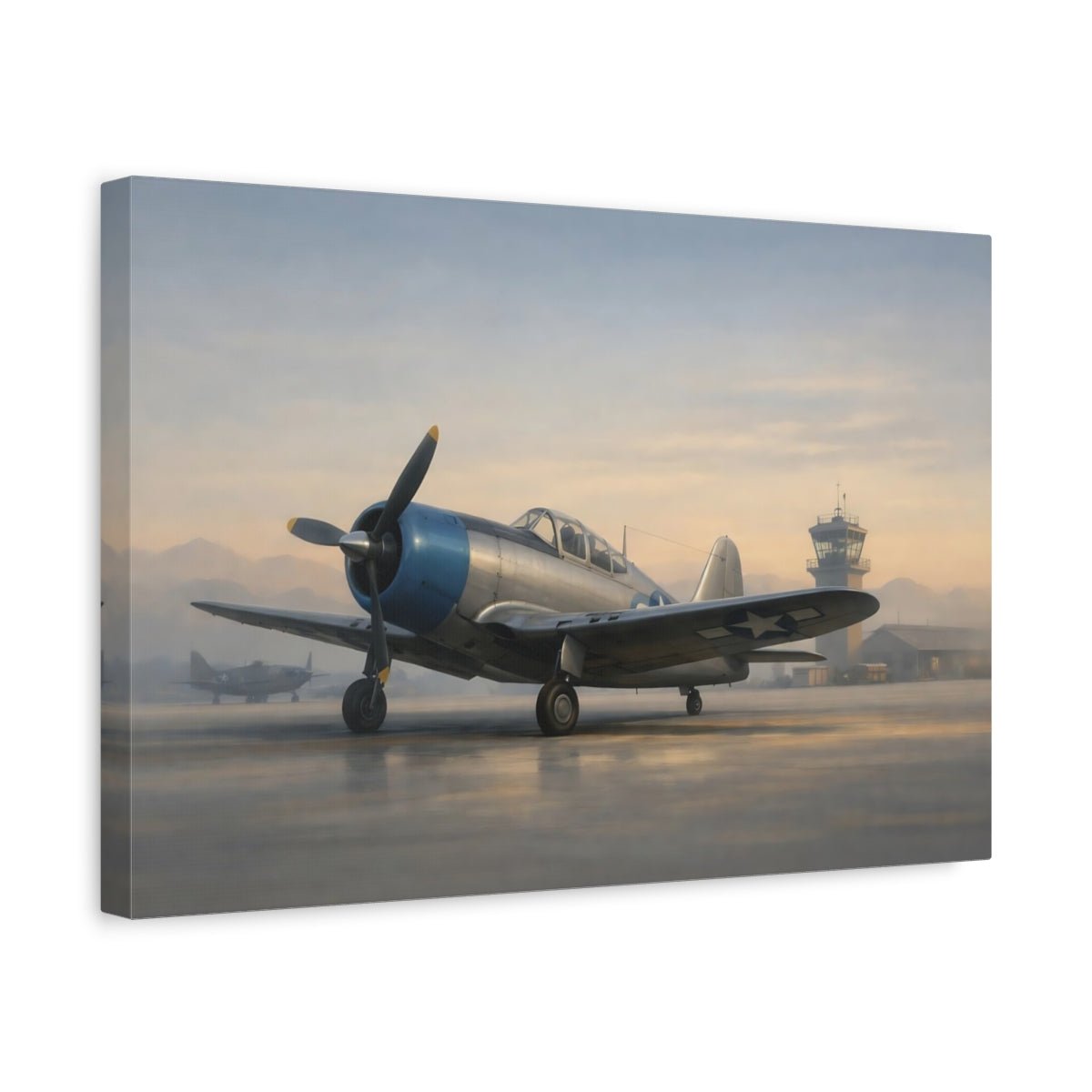 Vintage Airplane Aircraft - Canvas Wall Art Print - YesArtYes