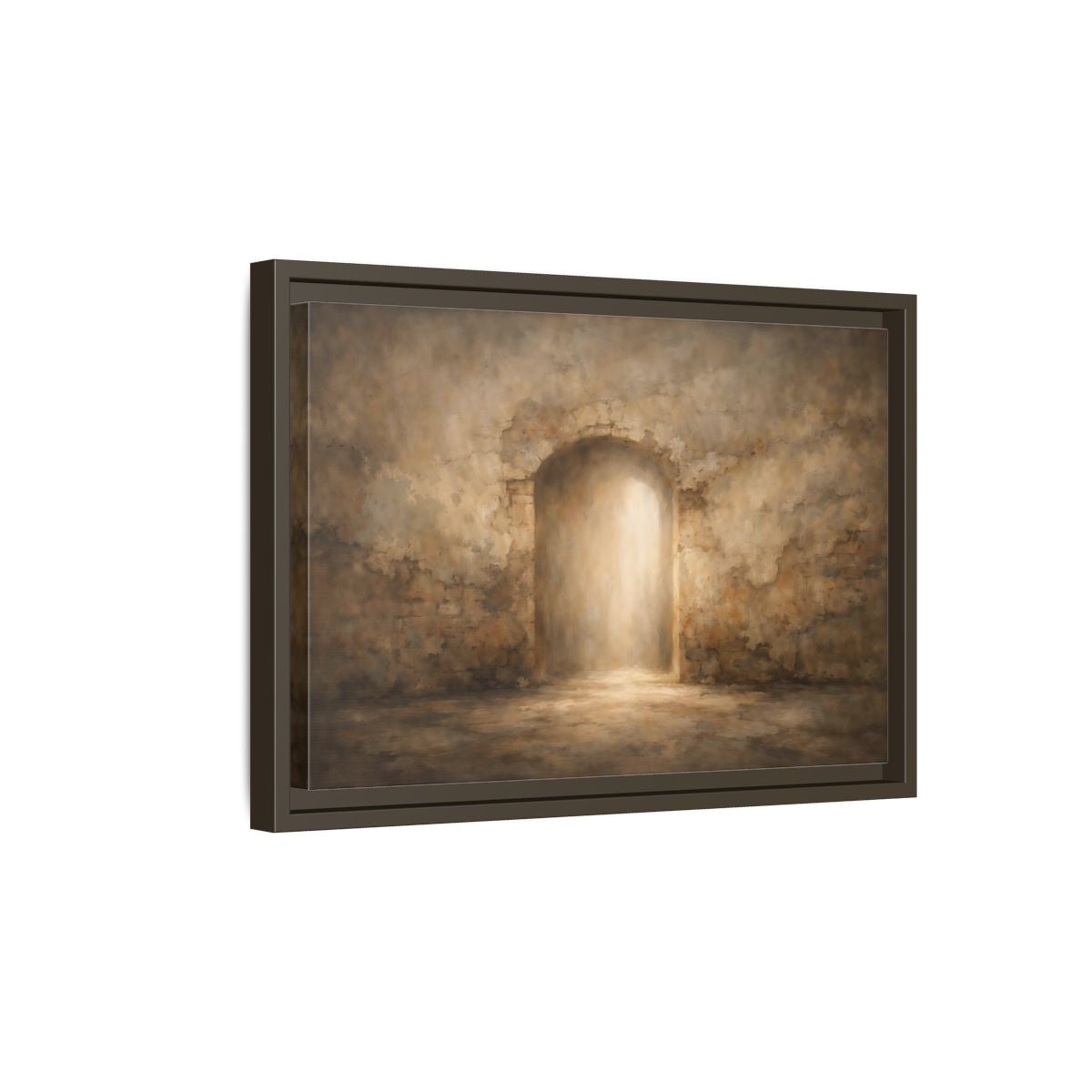 Side Mockup 5. Vintage Archway Rustic Archway shown as stretched canvas wall art