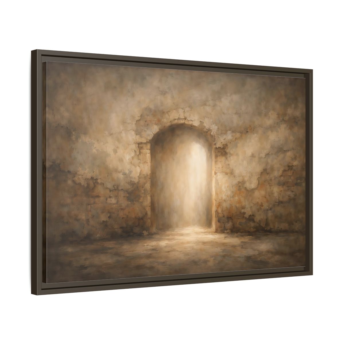 Side Mockup 11. Vintage Archway Rustic Archway shown as stretched canvas wall art