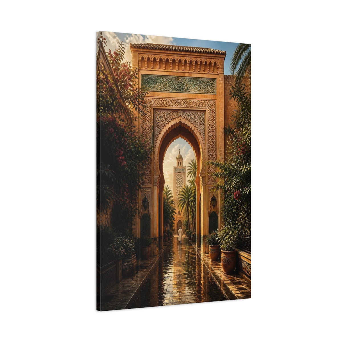Main Mockup. Vintage Archway Warm Ornate Archway shown as stretched canvas wall art