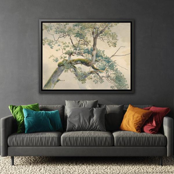 Vintage Aston Tree Branches Canvas Wall Art Print - YesArtYes