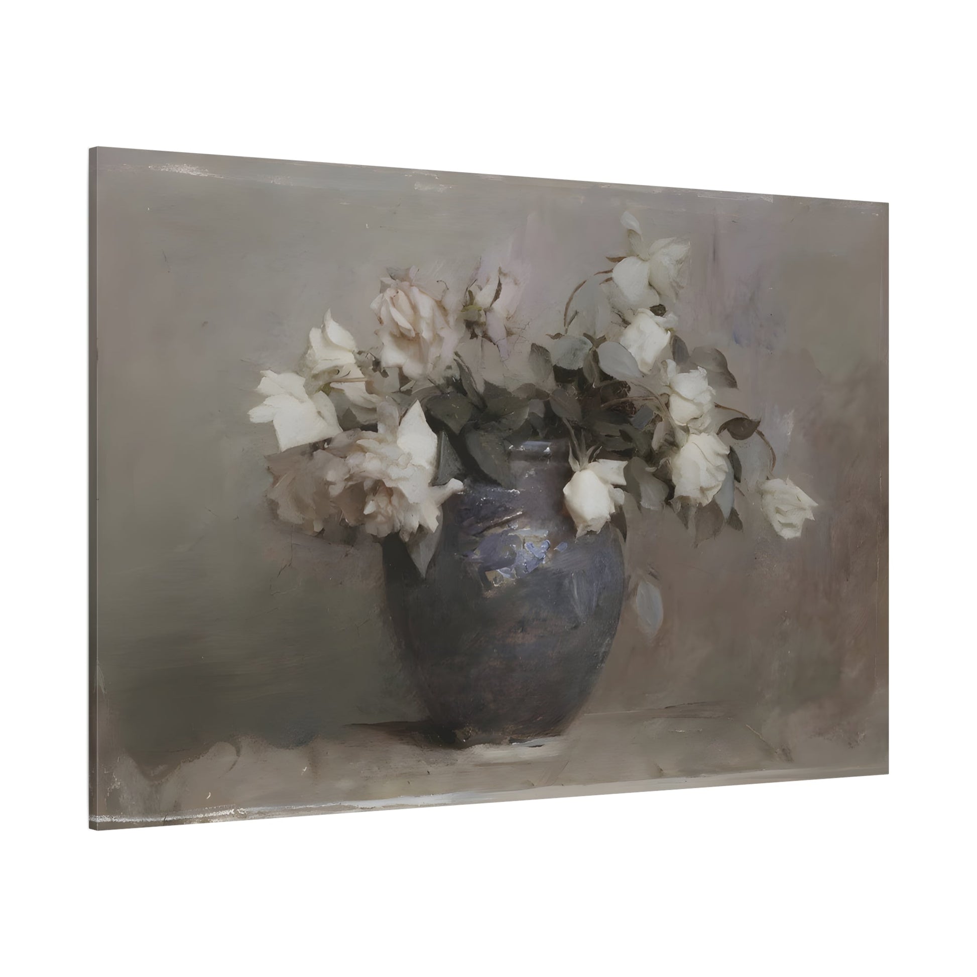 Vintage Botanical Wall Art Flower in Vase Canvas Painting Farmhouse Wall Art - YesArtYes