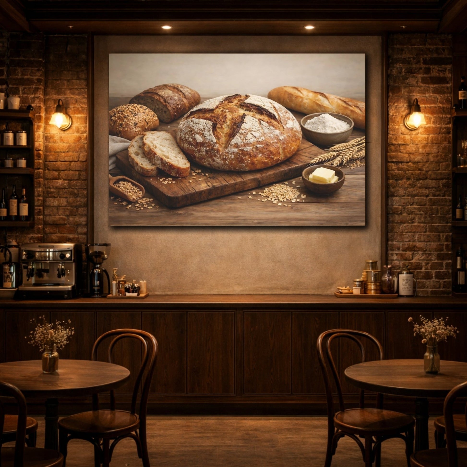 Vintage Bread Artisan - Canvas Wall Art Print - YesArtYes