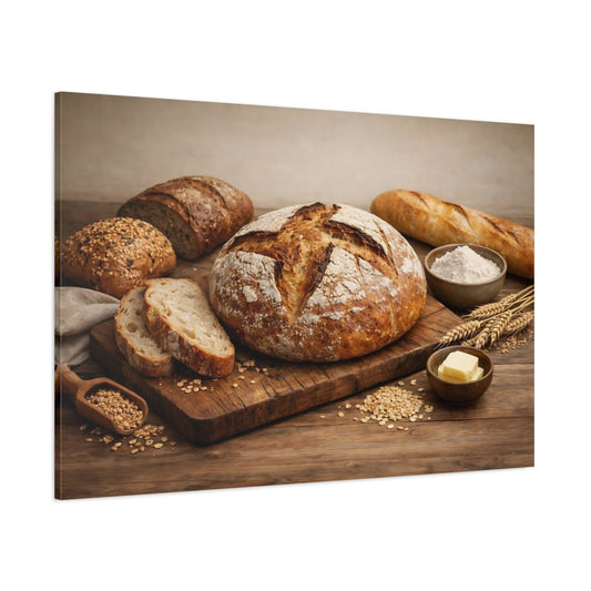 Vintage Bread Artisan - Canvas Wall Art Print - YesArtYes