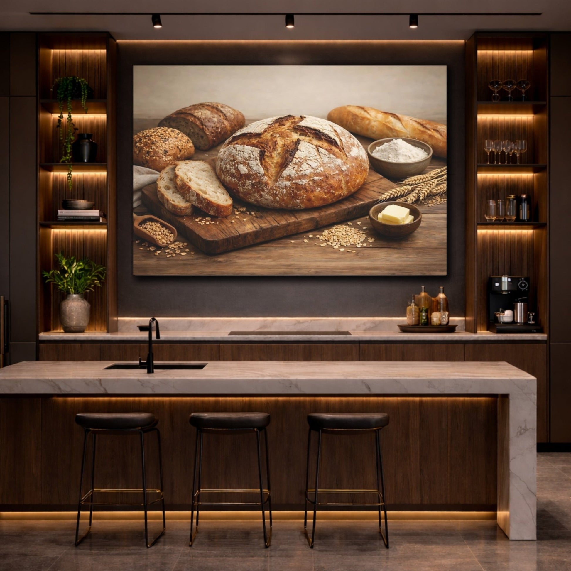 Vintage Bread Artisan - Canvas Wall Art Print - YesArtYes