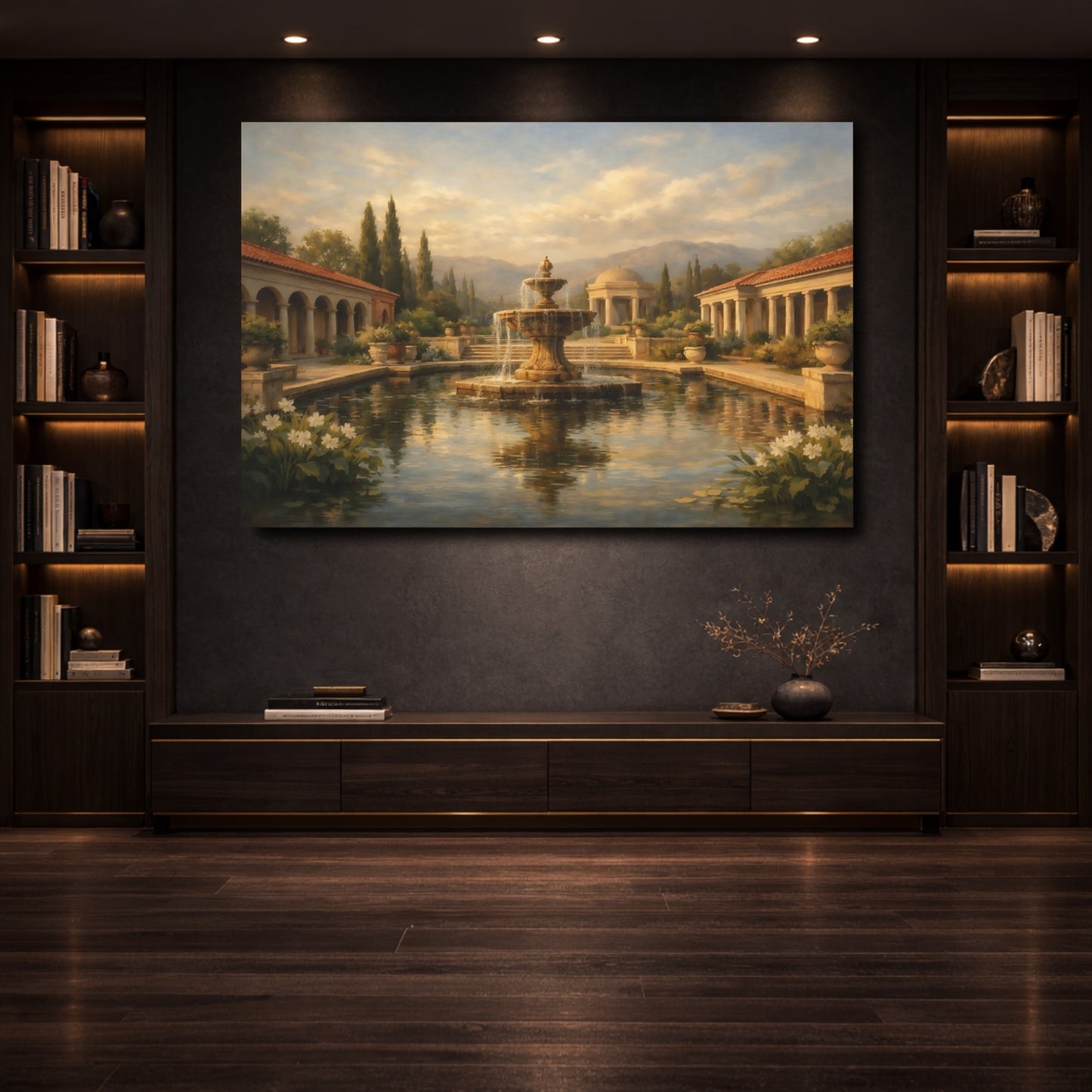 Mockup 3. Vintage Classical Garden Classical Garden shown as stretched canvas wall art
