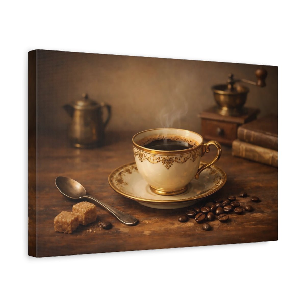 Vintage Coffee Cup - Canvas Wall Art Print - YesArtYes