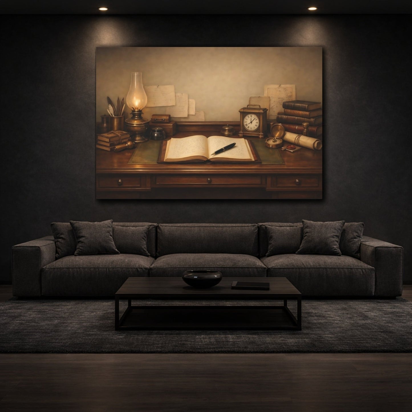 Vintage Desk Setup - Canvas Wall Art Print - YesArtYes